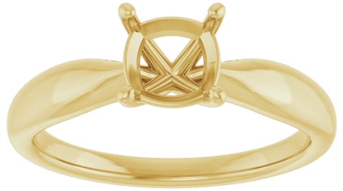 Sužadėtuvių Žiedas 14k yellow gold Cushion 6mm (3)