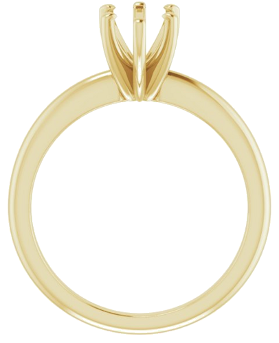 14K Yellow  9x6 mm Pear Solitaire Engagement Ring Mounting (2)