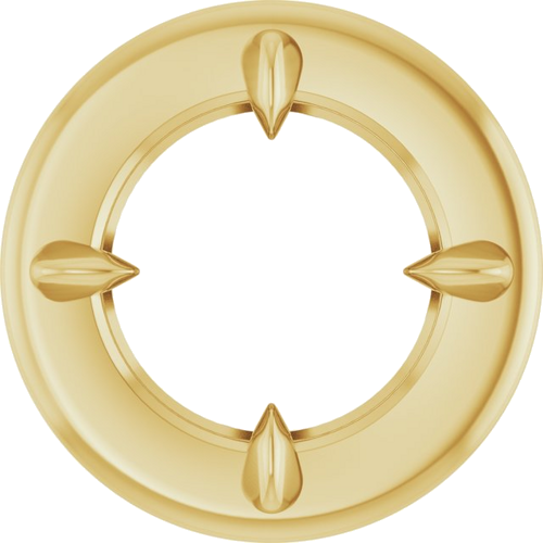 Pakabukas „Claw-Prong Bezel-Style Solitaire“ 14k yellow gold Round 6mm (1)