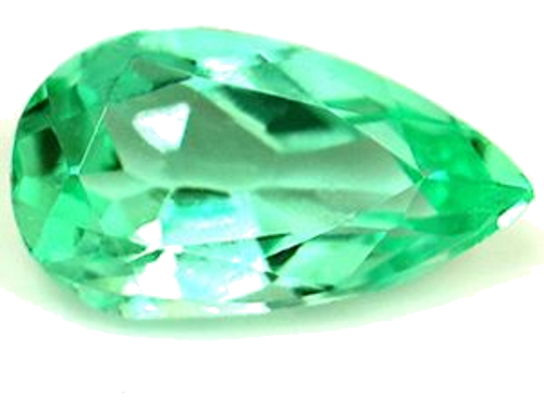 0.45 carat GREEN Pear Smaragdas (1)