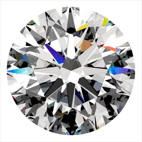 0.35 carat E-VS2 Excellent cut Natūralus Round Deimantas (1)