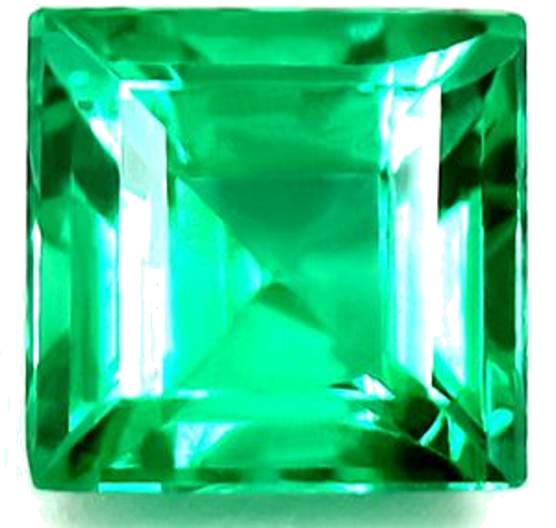 0.66 carat GREEN Square Smaragdas (1)