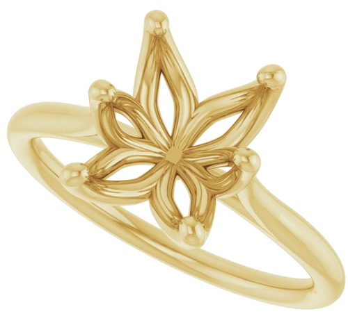 Sužadėtuvių Žiedas „Cathedral-Style Solitaire“ 14k yellow gold Emerald 9mm x 7mm (5)