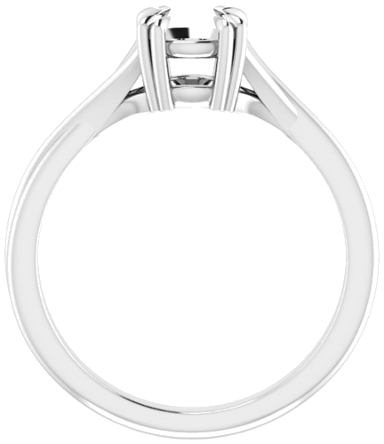 14K White 6 mm Round Solitaire Engagement Ring Mounting (2)