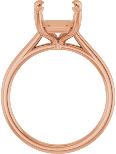 Sužadėtuvių Žiedas „Claw-Prong Solitaire“ 14k rose gold Emerald 10mm x 8mm (2)
