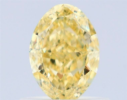 0.65 carat Fancy Yellow-VS2 Natūralus Oval Deimantas (1)