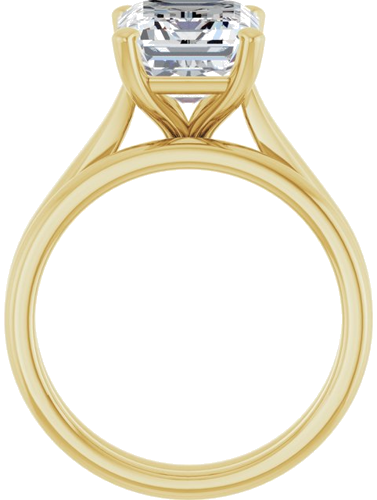 Sužadėtuvių Žiedas 10k yellow gold Emerald 10mm x 8mm (7)