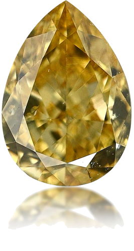 0.27 carat Fancy Vivid Yellow-SI2 Natūralus Pear Deimantas (1)