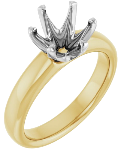 Sužadėtuvių Žiedas „Solstice Solitaire®“ 14k yellow/white gold Round 8.2mm (1)