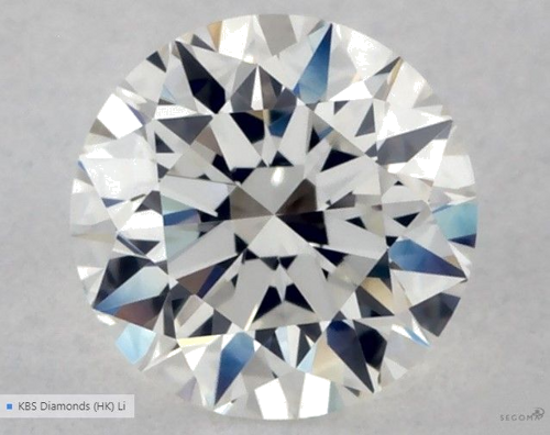 0.54 carat G-VVS2 Excellent cut Natūralus Round Deimantas (1)