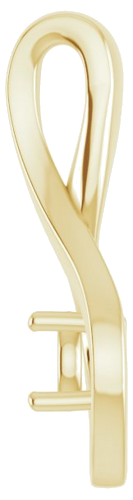 14K Yellow 4.1 mm Round Pendant Mounting (3)