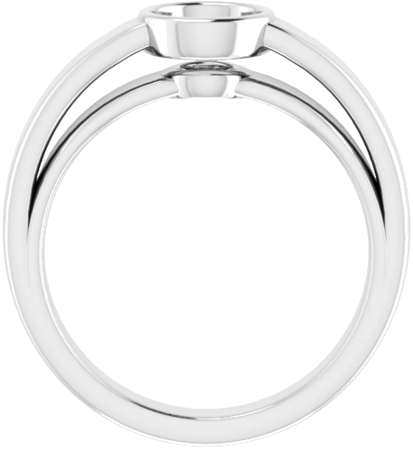 14K White  5.8 mm Round Solitaire Engagement Ring Mounting (2)