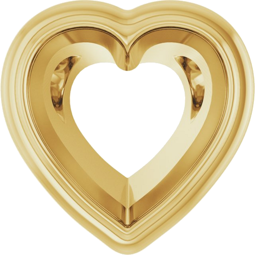 Pakabukas „Bezel-Set Solitaire“ 14k yellow gold Heart 6mm (1)