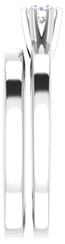 10K White 3.4 mm Round Solitaire Engagement Ring Mounting (9)