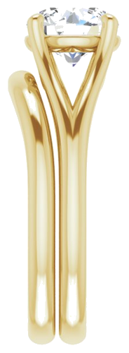 Sužadėtuvių Žiedas „Solitaire“ 14k yellow gold Round 7.4mm (9)