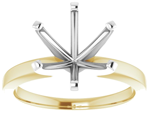 Sužadėtuvių Žiedas „Solitaire“ 14k yellow/white gold Round 10mm (3)