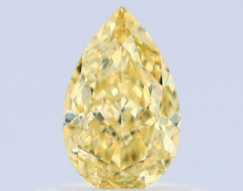 0.51 carat Fancy Yellow-VS2 Natūralus Pear Deimantas (1)