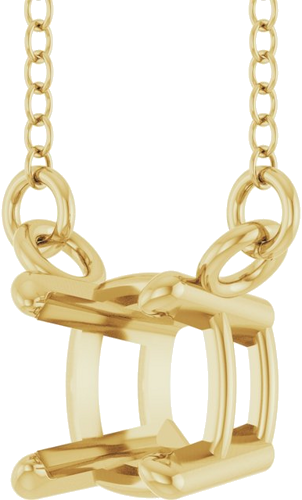 Pakabukas „Solitaire“ 14k yellow gold Cushion 5mm (2)