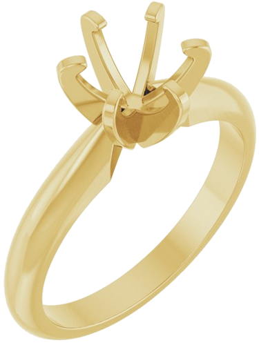 Sužadėtuvių Žiedas „Heavyweight Solitaire“ 14k yellow gold Round 6.4mm (1)