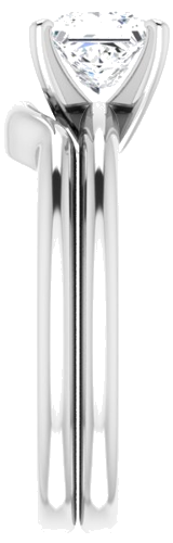 14K White  5.5x5.5 mm Square Solitaire Engagement Ring Mounting (9)