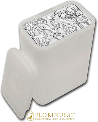 2018 Drakonas Australija 1 oz sidabrinė moneta (4)