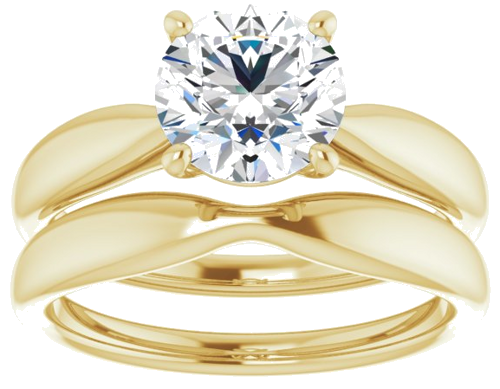 Sužadėtuvių Žiedas 14k yellow gold Round 7.4mm (8)