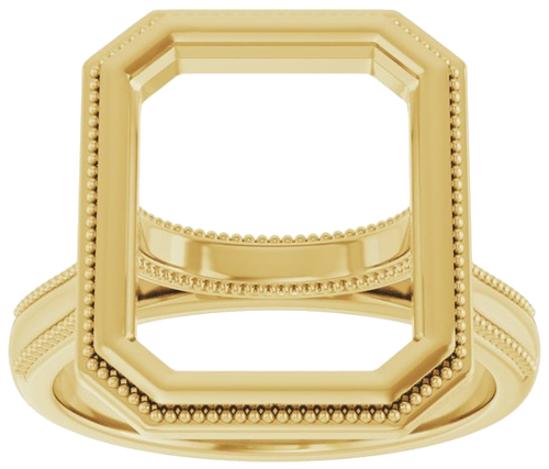 Sužadėtuvių Žiedas „Bezel-Set Solitaire“ 14k yellow gold Emerald 12mm x 10mm (3)