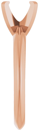 Sužadėtuvių Žiedas „Lightweight Solitaire“ 14k rose gold Oval 7mm x 5mm (4)