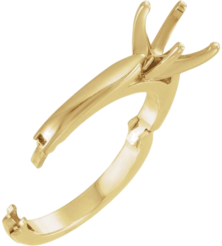 Sužadėtuvių Žiedas „CLIQ® Hinged Adjustable Solitaire“ 14k yellow gold Round 7.5mm (2)