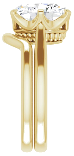 Sužadėtuvių Žiedas „Solitaire“ 14k yellow gold Oval 11mm x 9mm (9)