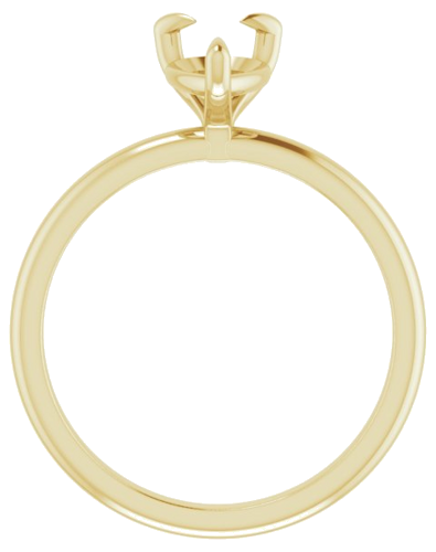 Sužadėtuvių Žiedas „Solitaire“ 585 Geltonojo Aukso Pear Shape 9mm x 6mm (2)