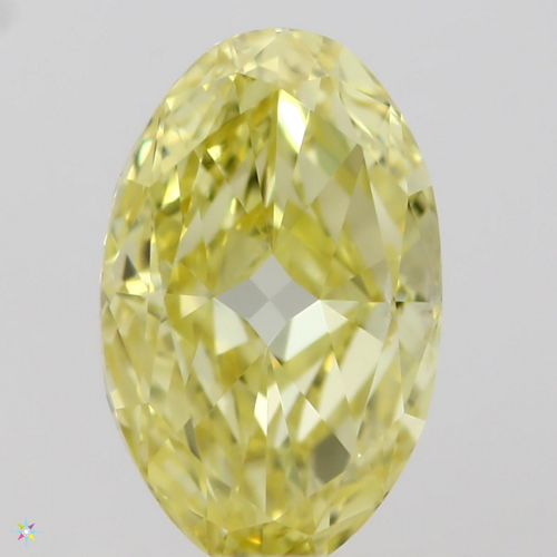 0.51 carat Fancy Intense  Yellow-SI1 Natūralus Oval Deimantas (1)