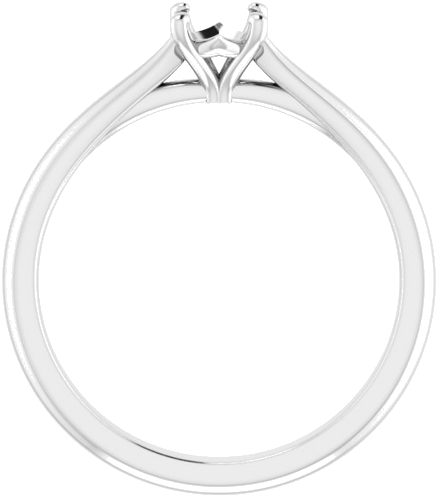 14K White 4.8 mm Round Solitaire Engagement Ring Mounting (2)