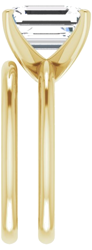 Sužadėtuvių Žiedas „Solitaire“ 585 Geltonojo Aukso Emerald 10mm x 8mm (9)