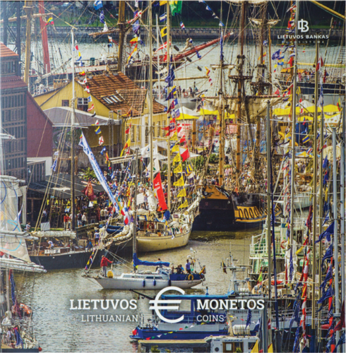 2023 Lietuvas Klaipēdas  BU eiro monētu komplekts (5)