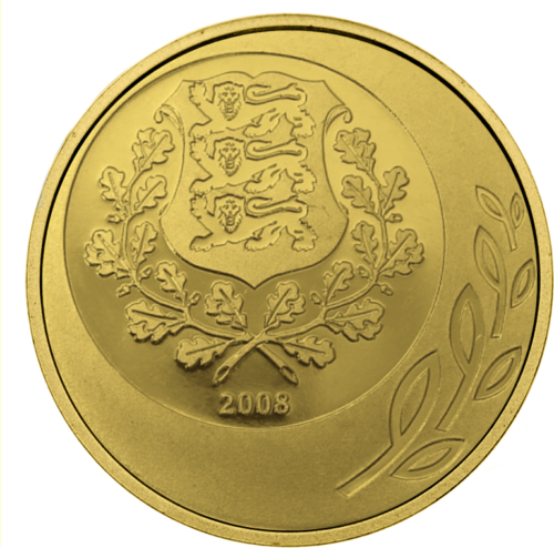 50 Kroner 90th Anniversary of the Republic Estonia Gold Coin (2)