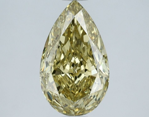 1.51 carat Fancy Yellow-VVS2 Natūralus Pear Deimantas (1)