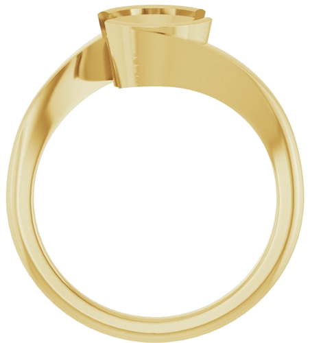 Sužadėtuvių Žiedas „Half-Bezel Solitaire“ 14k yellow gold Oval 9mm x 7mm (2)