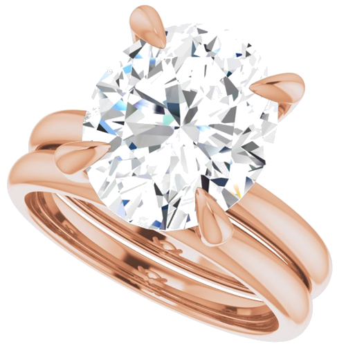 Sužadėtuvių Žiedas „Solitaire“ 14k rose gold Oval 12mm x 10mm (10)