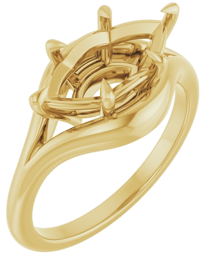 Sužadėtuvių Žiedas „Claw-Prong Solitaire“ 10k yellow gold Marquise 13mm x 6.5mm (1)