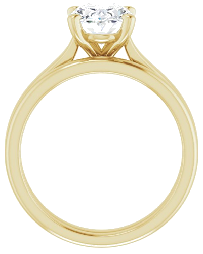 Sužadėtuvių Žiedas 10k yellow gold Oval 9mm x 7mm (7)