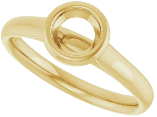 Sužadėtuvių Žiedas „Bezel-Set Solitaire“ 10k yellow gold Round 5.2mm (5)