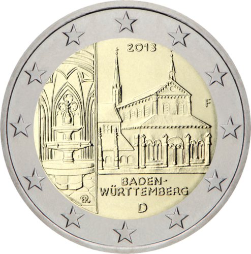 2013 Vokietija Badenas-Viurtembergas 2 eurų monetos (1)