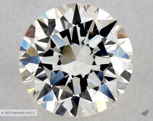 0.5 carat K-VVS1 Excellent cut Natūralus Round Deimantas (1)
