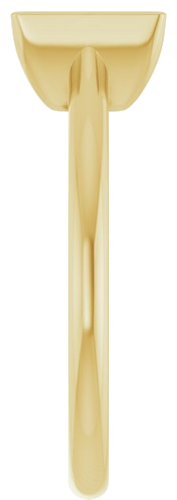 14K Yellow 6x6 mm Square Solitaire Engagement Ring Mounting (4)