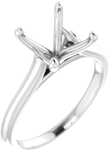 Sužadėtuvių Žiedas „Accented“ 14k white gold Round 9.4mm (1)