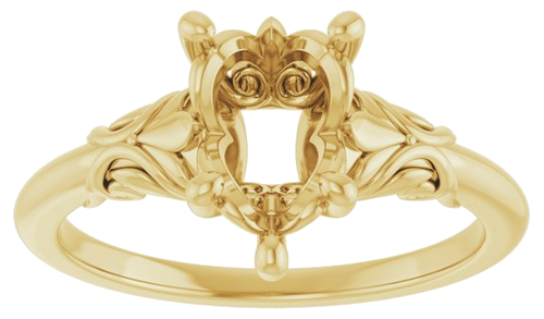 Sužadėtuvių Žiedas „Solitaire“ 14k yellow gold Pear 10mm x 7mm (3)