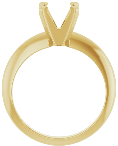 14K Yellow 7 mm Round Solitaire Engagement Ring Mounting (2)