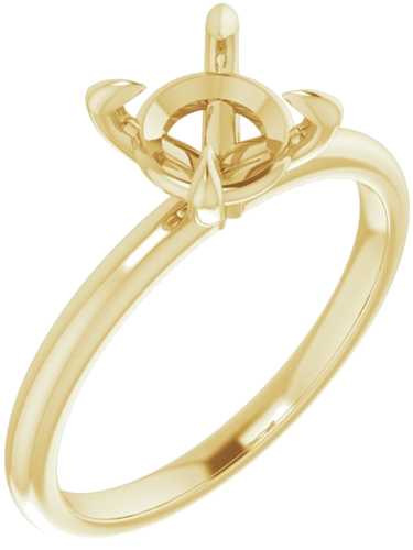 Sužadėtuvių Žiedas „Solitaire“ 585 Geltonojo Aukso Round 7mm (1)