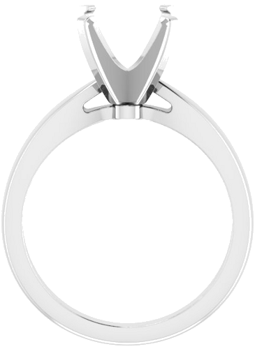 Sužadėtuvių Žiedas „Claw-Prong Solitaire“ 14k white gold Square 6.5mm (2)